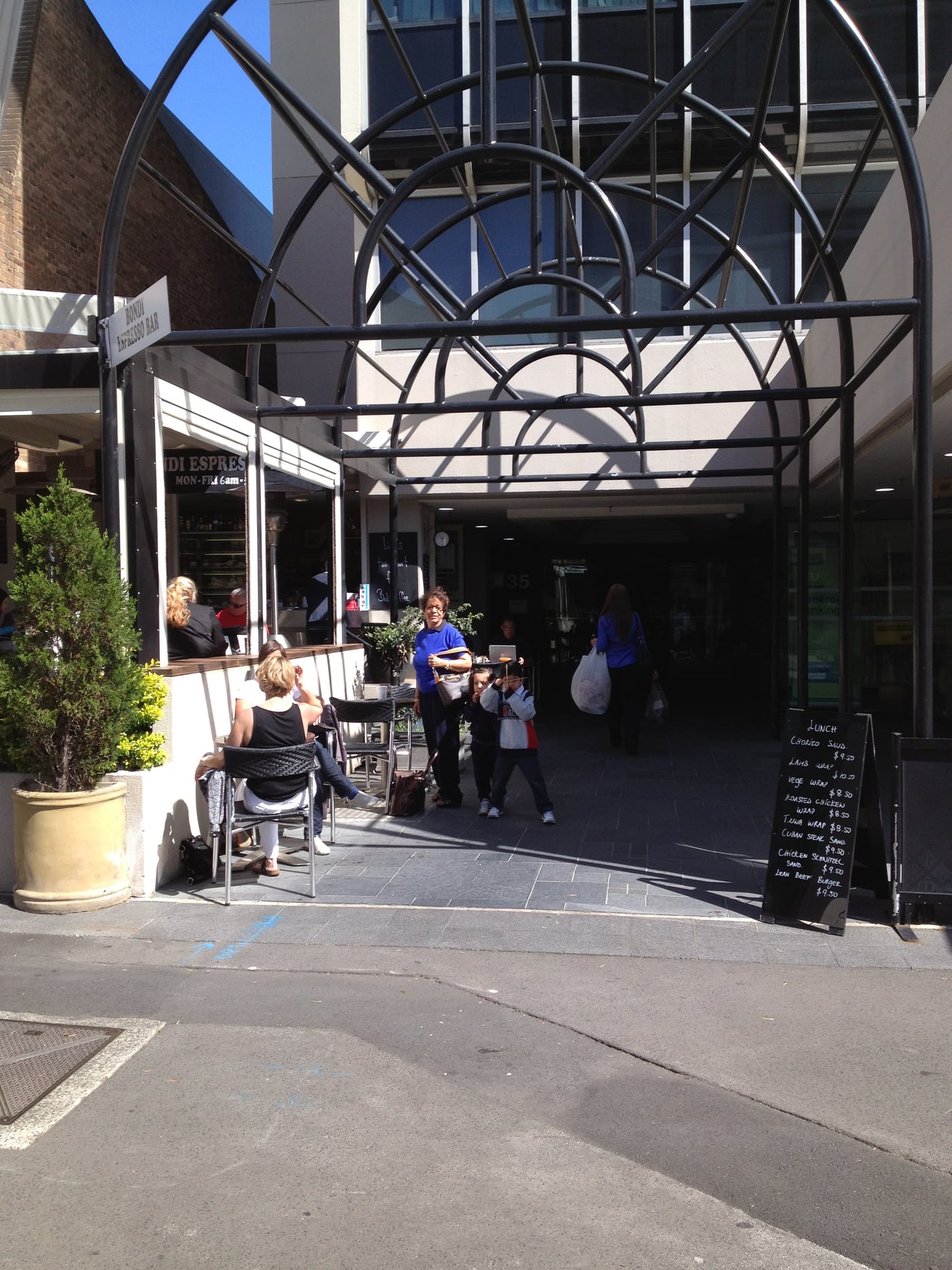 Street-level entrance to 35 Spring Street Bondi Junction